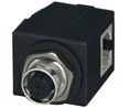 Panelmontert fatning M12 D-kodet for RJ45 RJ45 Sokkel CAT5 Rettvinklet