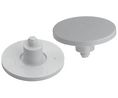 Zuiger Rond 14.5mm Wit RACON 8/12 sleutelschakelaars