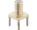 Laiteliitin SMB piirikorttiasennus, SMB, Messinki, Naarasliitin, Suora, 50Ohm, Juotosrimat
