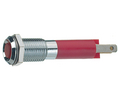 LED Indicator, Blade Terminal, 2.8 x 0.8 mm, Fixed, Red, DC, 28V