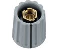 Classic Collet Knob 14.5mm Grey Plastic Black Indication Line Switches