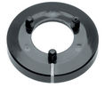 Mutterin suojus 15mm Valkoinen ilmaisuviiva Pyöreä Musta Collet Knobs