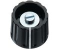 Classic Collet Knob 4mm Black Plastic White Indication Line