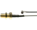 RF Cable Assembly, U.FL Female Angled - SMA Female Straight, 300mm, Black
