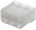 Housing for FASTON receptacles, Suora, Pistokanta, Asennot - 2, 10 kappaleen pakkaus