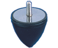 Tłumik stożkowy, 1.4kN, M6, Guma