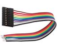 Ribbon Cable, Cores - 8, Pitch Spacing - 2.54mm, 300mm, Multicolour