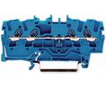 Kopplingsplint, Klämplint, 4 Poler, 800V, 24A, 1.5mm², Blå, Paket med 100 delar