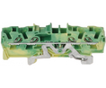 Reihenklemme, Käfigzugfederklemme, 4 Pole, 800V, 32A, 2.5mm², Grün/Gelb, Packung à 10 Stück