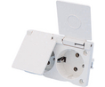 Wandsteckdose 2x Steckdose Typ F (CEE 7/3) mit Schutzkontakt Bündige Montage 10A 250V Weiss