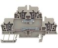 Terminal Block, Tension Clamp, 4 Poles, 500V, 20A, 2.5mm², Dark Beige, Pack of 5 pieces
