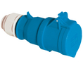 CEE-uttag, Blå, 3P, Kabelmontering, 2.5mm², 16A, IP44, 250V