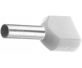 Twin Entry Ferrule 4mm² Grey Pack of 100 pieces
