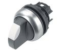 Illuminated Selector Switch, Thumb Grip Latching Function Handle Black / White IP66 M22 Series Moller RMQ-Titan Selector Switches