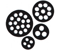 Afdichtingsinsteekstukken voor kabelwartels, 6 ... 6mm, Nitrilrubber (NBR), Kabelinvoeren 3, Zwart