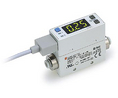 Flow Switch Air / Nitrogen / Argon / Carbon-di-Oxide 100L/min 7.5bar 3% 24V G1/4" Cable with Plug, 2 m IP40