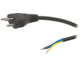 AC Power Cable, CH Type J (T12) Plug - Bare End, 3m, Black