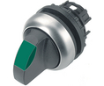 Illuminated Selector Switch, Thumb Grip Latching Function Handle Black / Green IP66 M22 Series Moller RMQ-Titan Selector Switches