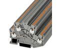Double-level terminal block, Push-In, 4 Poles, 500V, 22A, 2.5mm², Grey, Pack of 10 pieces