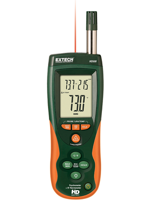 HD500 | Extech Instruments Psychrometer, 0 ... 100%, -50 ... 500°C ...
