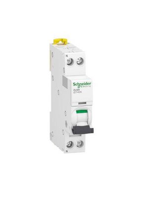 Schneider Electric Acti 9 Acti9 iDT40K MCB, 1P+N, 2A Curve C, 230V AC