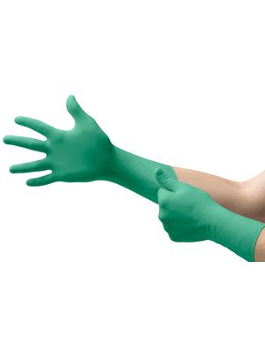 Ansell 92-605 Green Powder-Free Nitrile Disposable Gloves, Size XL, 100 per Pack, Packung à 100 Stück
