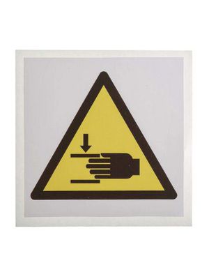 Étiquette de sécurité, Carré, Noir / jaune / Blanc, Chlorure de polyvinyle (PVC), Avertissement, 1pièces