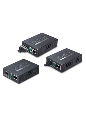 Planet 10/100/1000 Base T Ethernet Tp RJ45 Port (Auto Mdi/Mdi X) Twisted Pair Single Mode Gigabit Media Converter