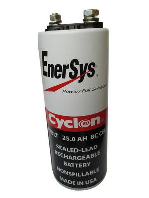 J12,0AH / 0840-0004, Enersys Rechargeable Battery, Lead-Acid, 2V, 12Ah,  Faston Terminal, 7.92 mm
