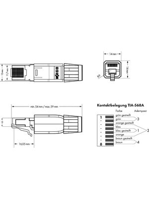 RJ-45 Conector Elétrico WAGO Kontakttechnik Ethernet Fieldbus, Outros - Foto 8