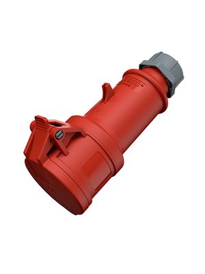 CEE-Steckdose, Rot, 5P, Kabelhalterung, 2.5mm², 16A, IP44, 400V