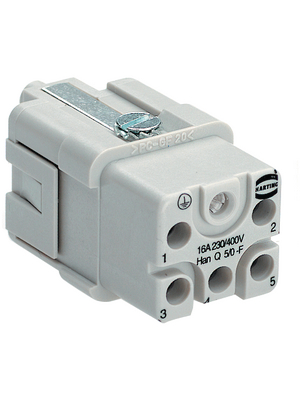 Buchseneinsatz Han Q 5/0 Quick Lock, 5 Pole, Han-Quick-Lock, Steckbuchse